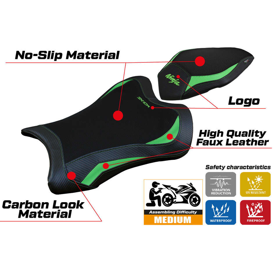 TPZ Italia Seat Cover Specific for Kawasaki Ninja ZX 10 R 2021-2025 Dexter Model