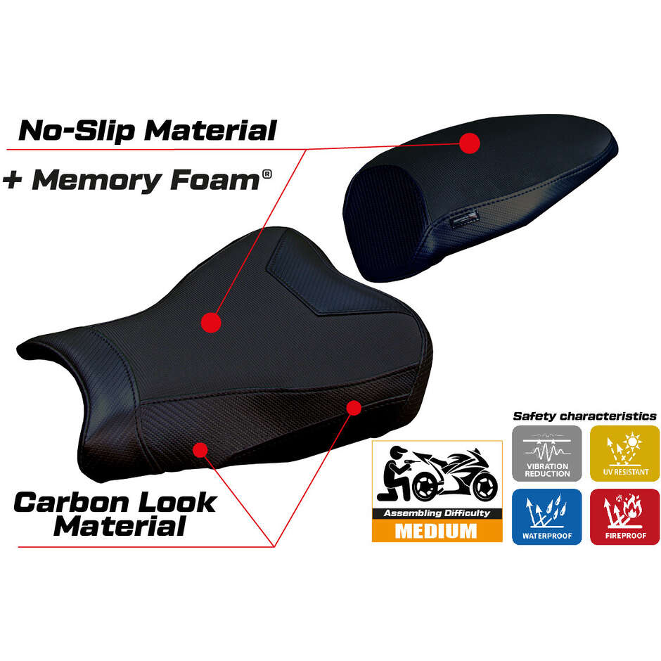 TPZ Italia Seat Cover Specific for Kawasaki Ninja ZX 4 RR 2023-2025 Model Muzy Comfort System