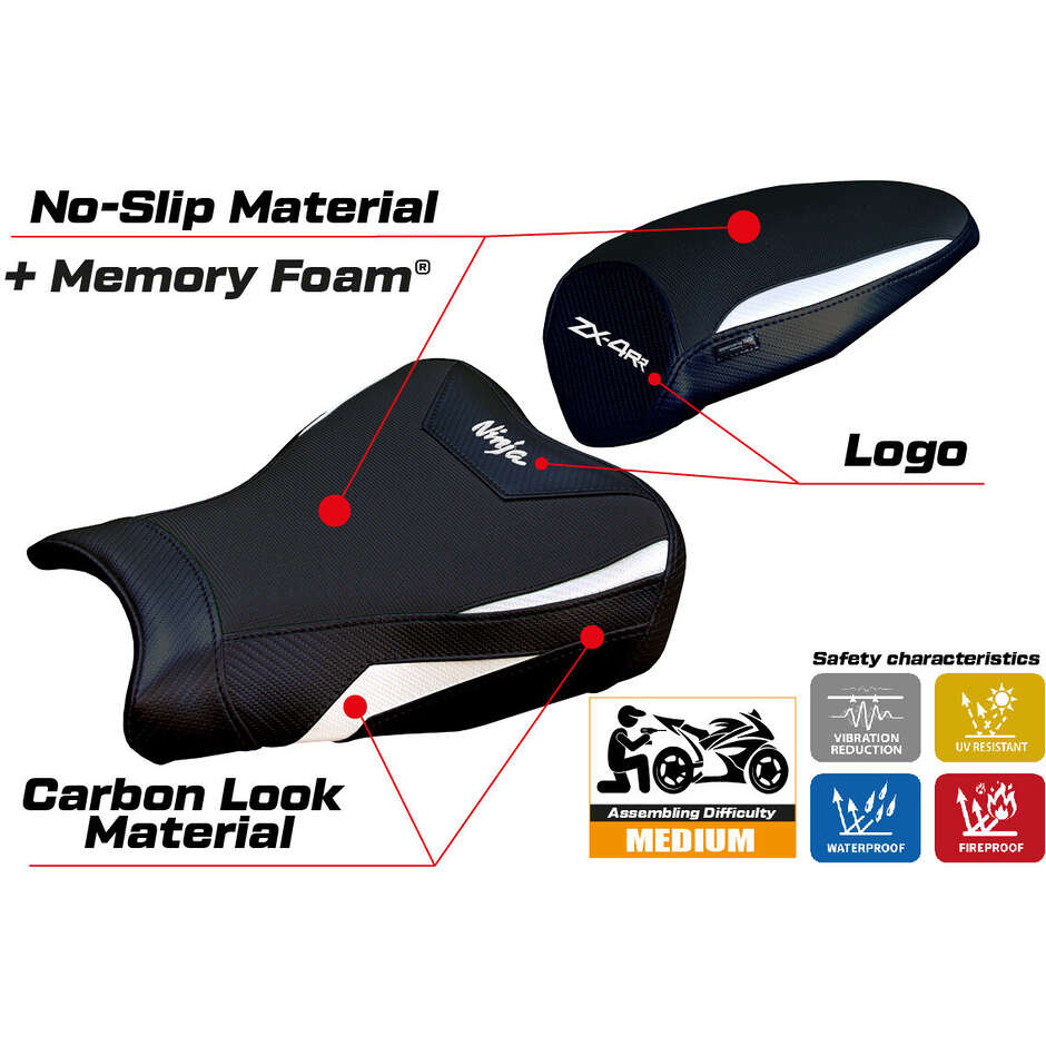 TPZ Italia Seat Cover Specific for Kawasaki Ninja ZX 4 RR 2023-2025 Model Muzy Comfort System