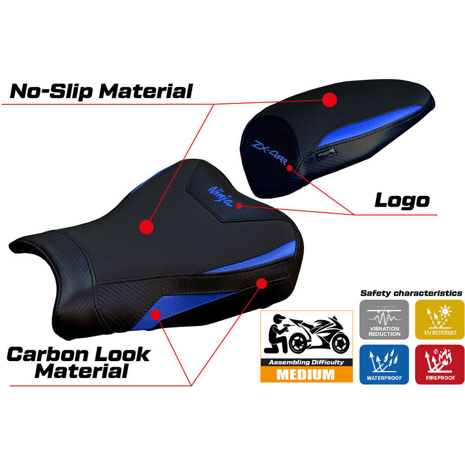 TPZ Italia Seat Cover Specific for Kawasaki Ninja ZX 4 RR 2023-2025 Muzy Model