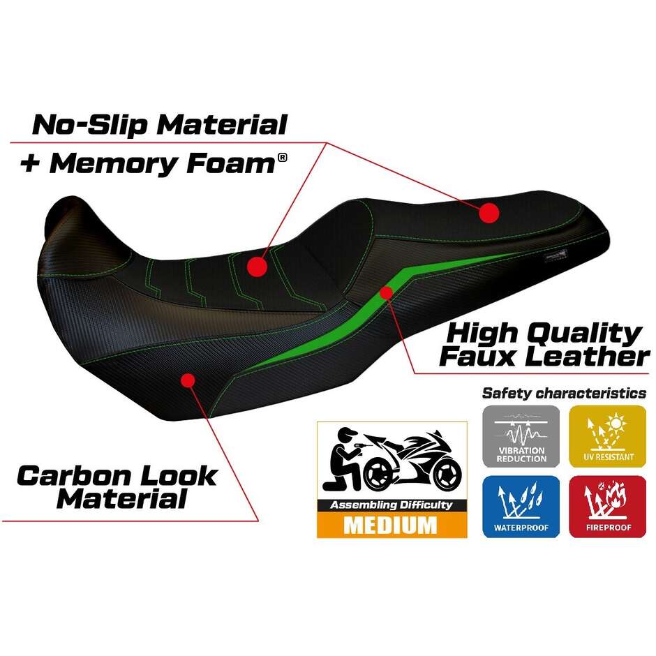 TPZ Italia Seat Cover Specific for Kawasaki Versys 1100 2025 Model Sakata Comfort System