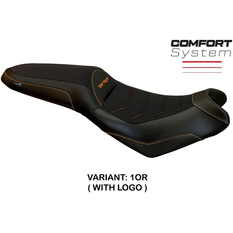 TPZ Italia Seat Cover Specific for Kawasaki Versys 650 2007-2025 Model Elba Total Black Comfort System