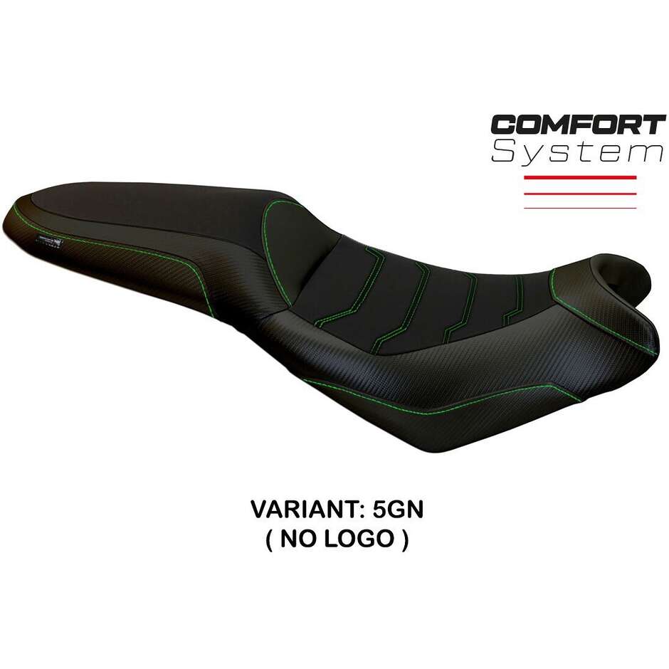 TPZ Italia Seat Cover Specific for Kawasaki Versys 650 2007-2025 Model Elba Total Black Comfort System