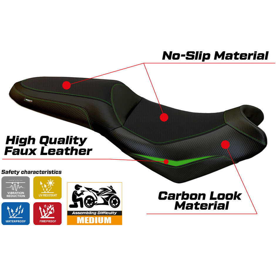 TPZ Italia Seat Cover Specific for Kawasaki Versys 650 2007-2025 Model Nasir