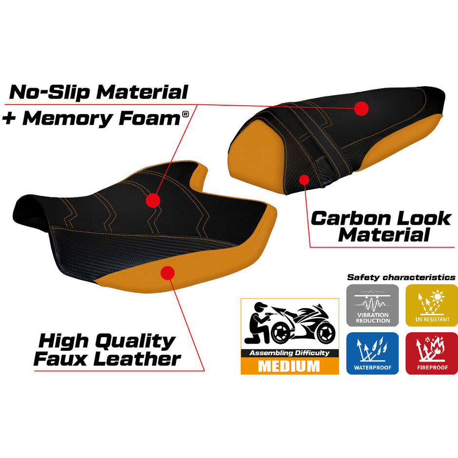 TPZ Italia Seat Cover Specific for Kawasaki Z 1000 2007 - 2009 Model Amatrice 2 Comfort System