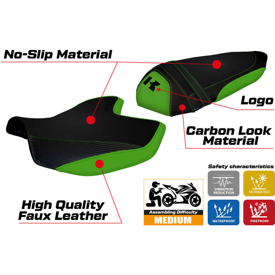 TPZ Italia Seat Cover Specific for Kawasaki Z 1000 2007 - 2009 Model Amatrice 2