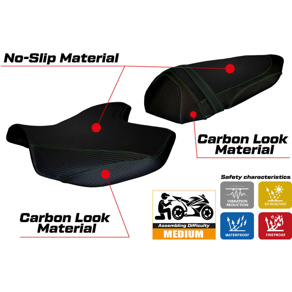 TPZ Italia Seat Cover Specific for Kawasaki Z 1000 2007 - 2009 Model Amatrice 2