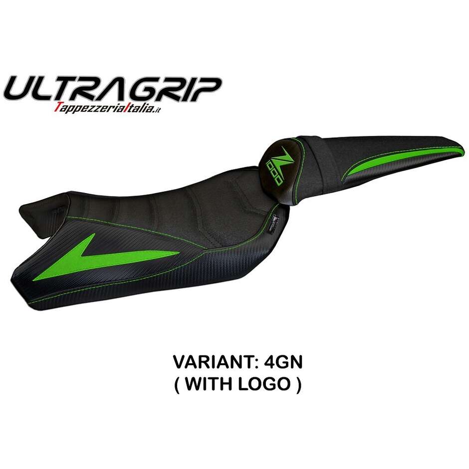 TPZ Italia Seat Cover Specific for Kawasaki Z 1000 2010 - 2013 Model Berna Total Black Ultragrip