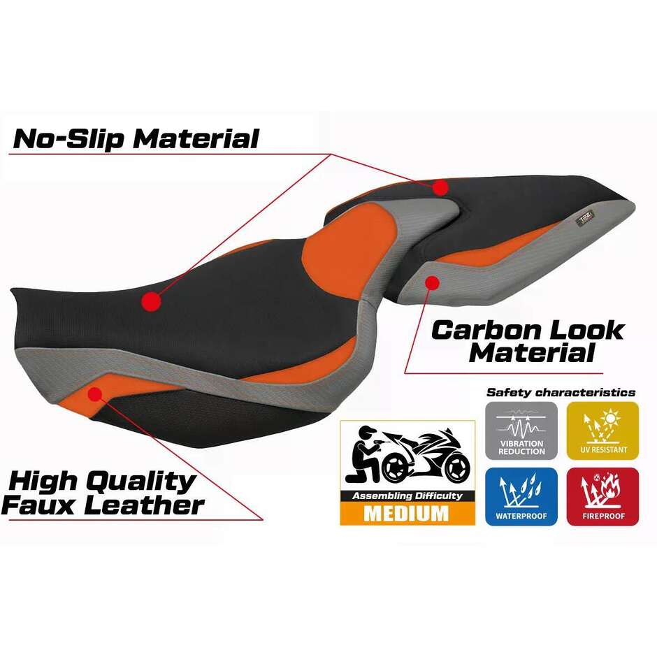 TPZ Italia Seat Cover Specific for Kawasaki Z 1000 2014 - 2021 Model Mellby 1