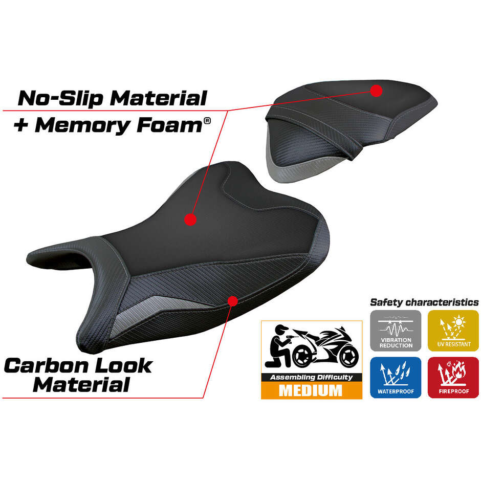 TPZ Italia Seat Cover Specific for Kawasaki Z 250 2019 - 2020 Model Abrantes Comfort System
