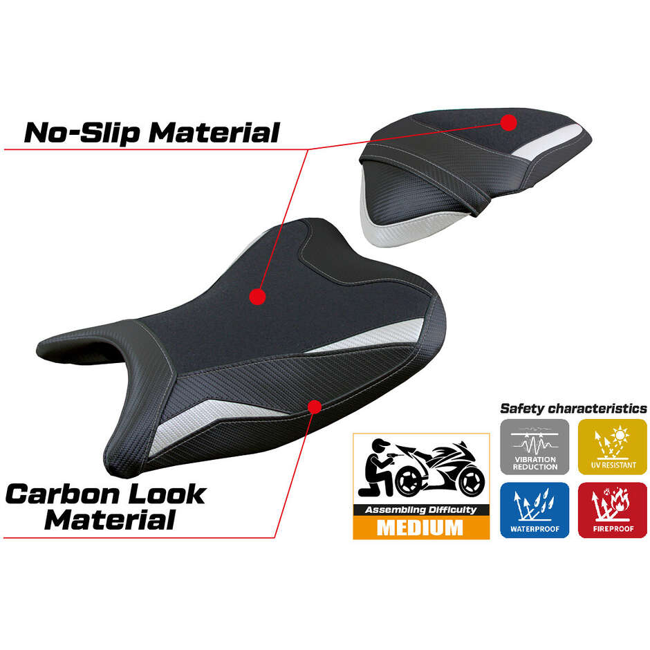 TPZ Italia Seat Cover Specific for Kawasaki Z 400 2018 - 2023 Model Aragona Ultragrip