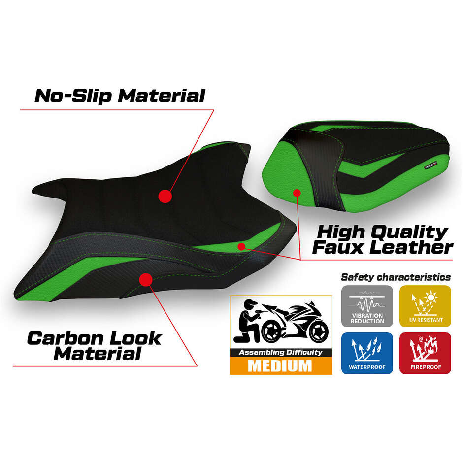 TPZ Italia Seat Cover Specific for Kawasaki Z 800 2013 - 2016 Model Corizza 1 Ultragrip