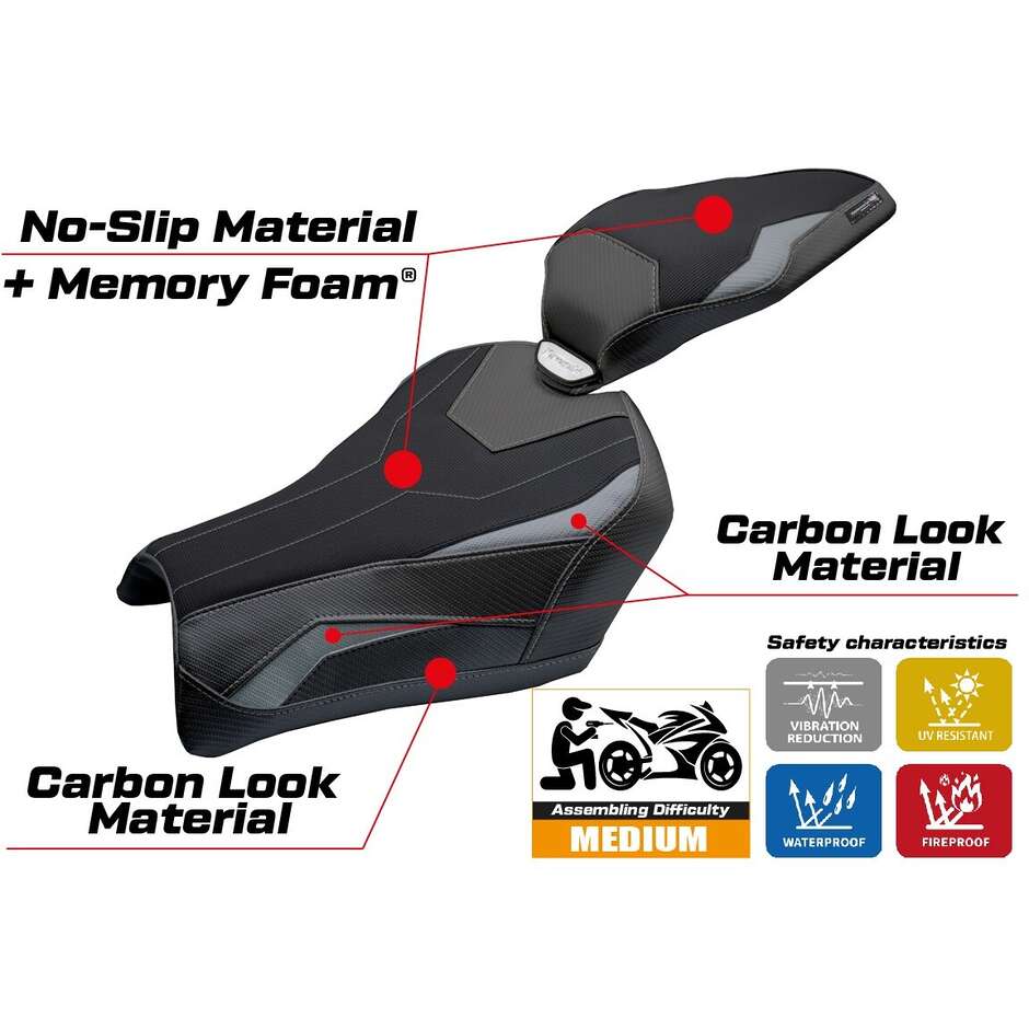 TPZ Italia Seat Cover Specific for Kawasaki Z 900 2025 Model Uchiko Comfort System