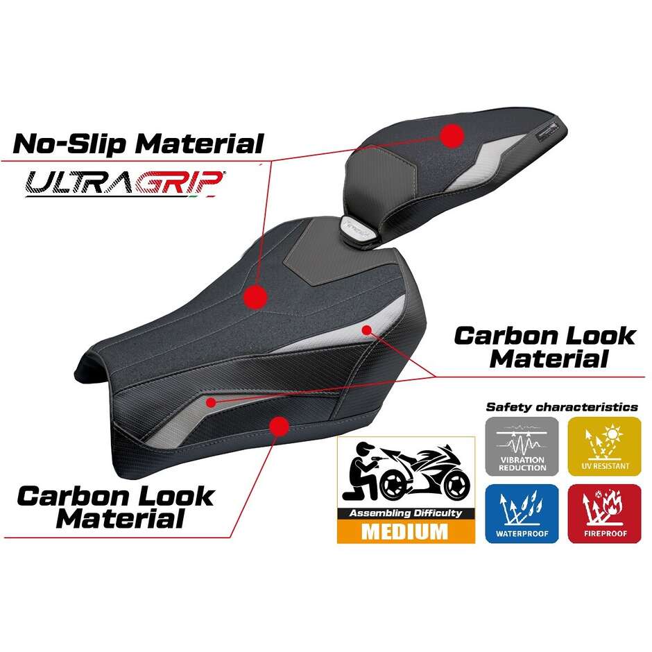 TPZ Italia Seat Cover Specific for Kawasaki Z 900 2025 Uchiko Ultragrip Model