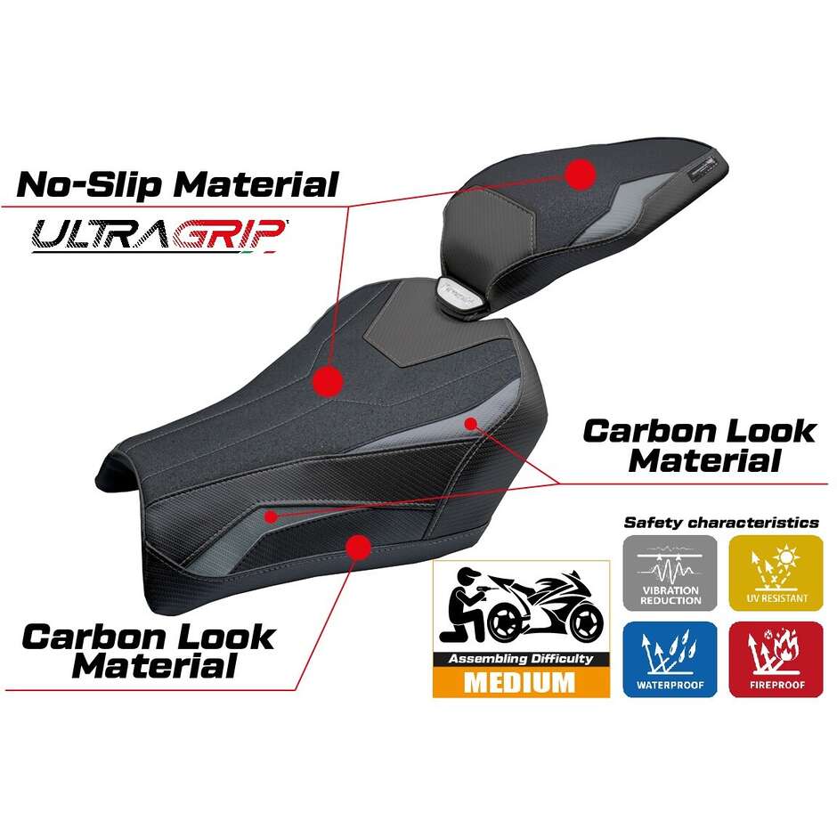 TPZ Italia Seat Cover Specific for Kawasaki Z 900 2025 Uchiko Ultragrip Model