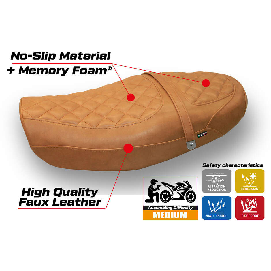 TPZ Italia Seat Cover Specific for Kawasaki Z 900 RS 2018-2025 Model Murcia Comfort System