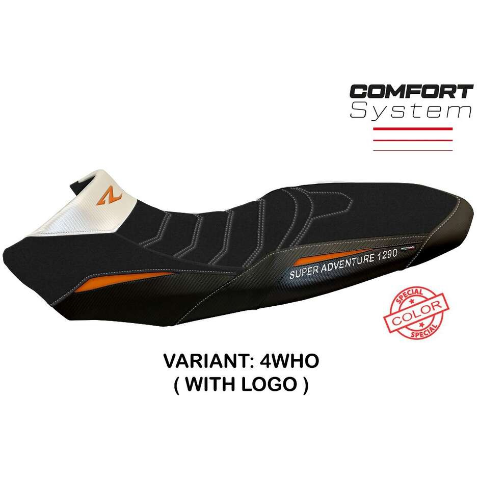 TPZ Italia Seat Cover Specific for KTM 1290 Super Adventure R 2017 - 2020 Model Ginevra Special Color Comfort System
