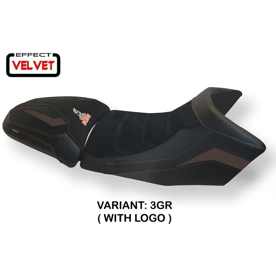 TPZ Italia Seat Cover Specific for KTM 1290 Super Adventure S - T 2015 - 2020 Model Gaeta Velvet