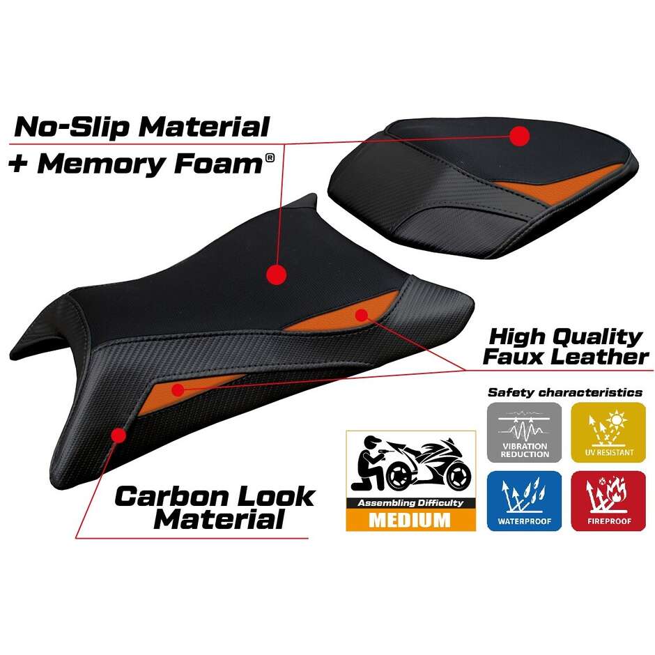 TPZ Italia Seat Cover Specific for KTM 390 Duke 2024-2025 Model Mora Comfort System