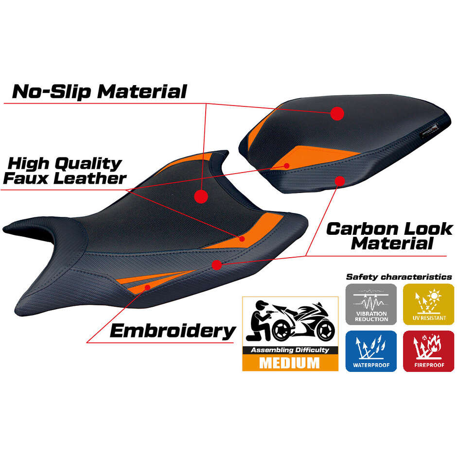 TPZ Italia Seat Cover Specific for KTM 990 Duke 2024-2025 Cannes Model