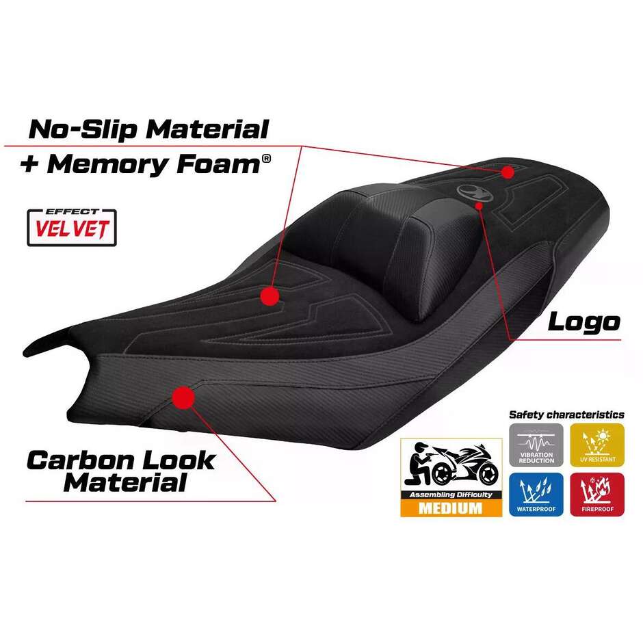 TPZ Italia Seat Cover Specific for Kymco AK 550 Premium 2023-2025 Datong Comfort System Model