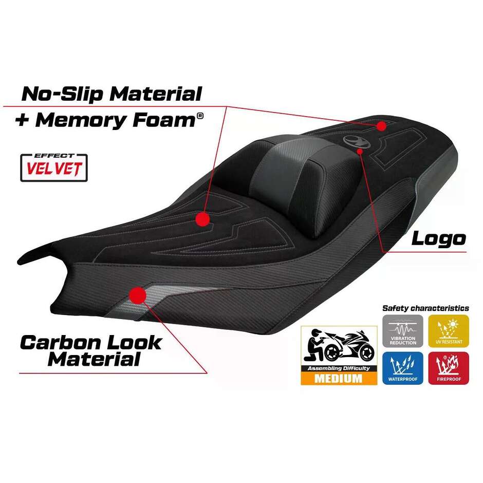 TPZ Italia Seat Cover Specific for Kymco AK 550 Premium 2023-2025 Datong Comfort System Model