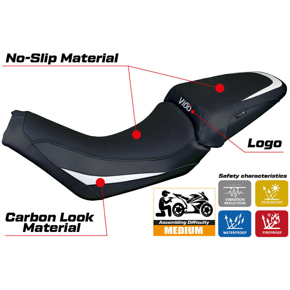 TPZ Italia Seat Cover Specific for Moto Guzzi V100 Mandello 2022-2025 Misano Model