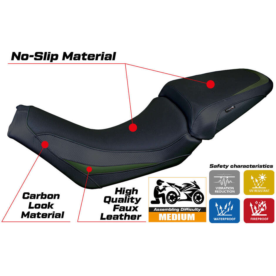 TPZ Italia Seat Cover Specific for Moto Guzzi V100 Mandello 2022-2025 Misano Model