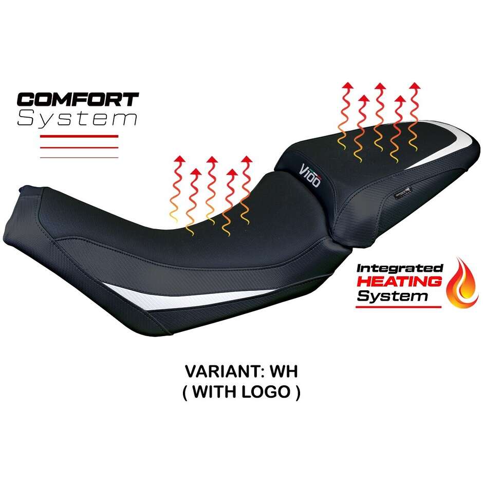 TPZ Italia Seat Cover Specific for Moto Guzzi V100 Mandello 2022-2025 Model Heating Comfort System