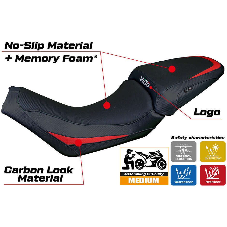 TPZ Italia Seat Cover Specific for Moto Guzzi V100 Mandello 2022-2025 Model Misano Comfort System