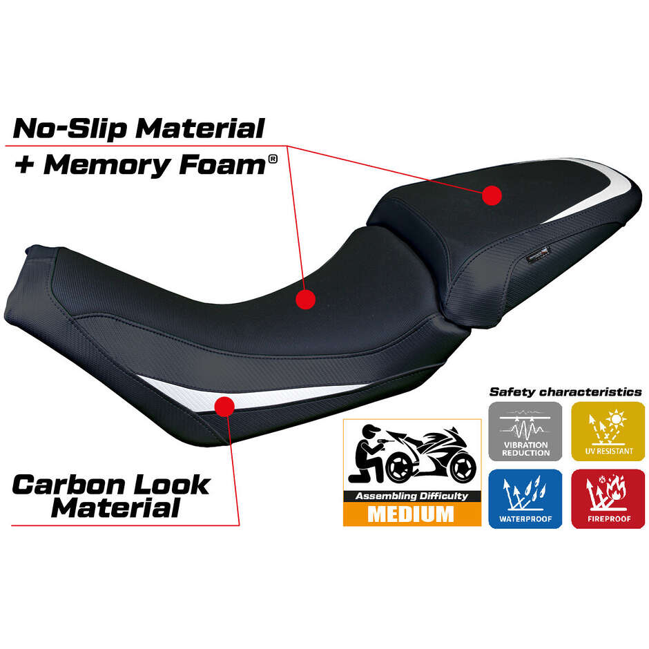 TPZ Italia Seat Cover Specific for Moto Guzzi V100 Mandello 2022-2025 Model Misano Comfort System