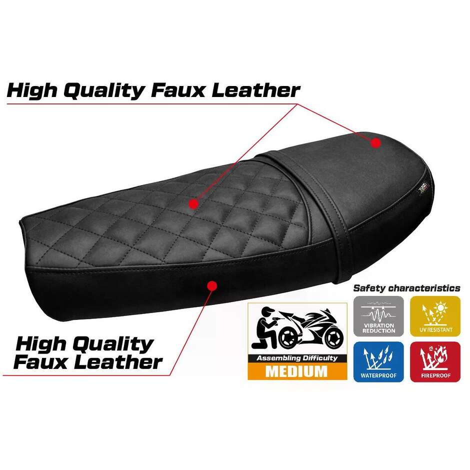TPZ Italia Seat Cover Specific for Moto Guzzi V9 Bobber 2016-2018 Scampia Model