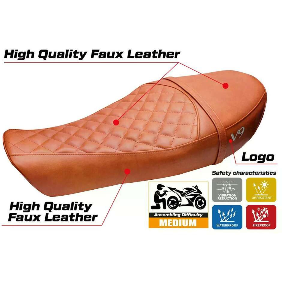 TPZ Italia Seat Cover Specific for Moto Guzzi V9 Roamer 2016-2024 Aversa Model