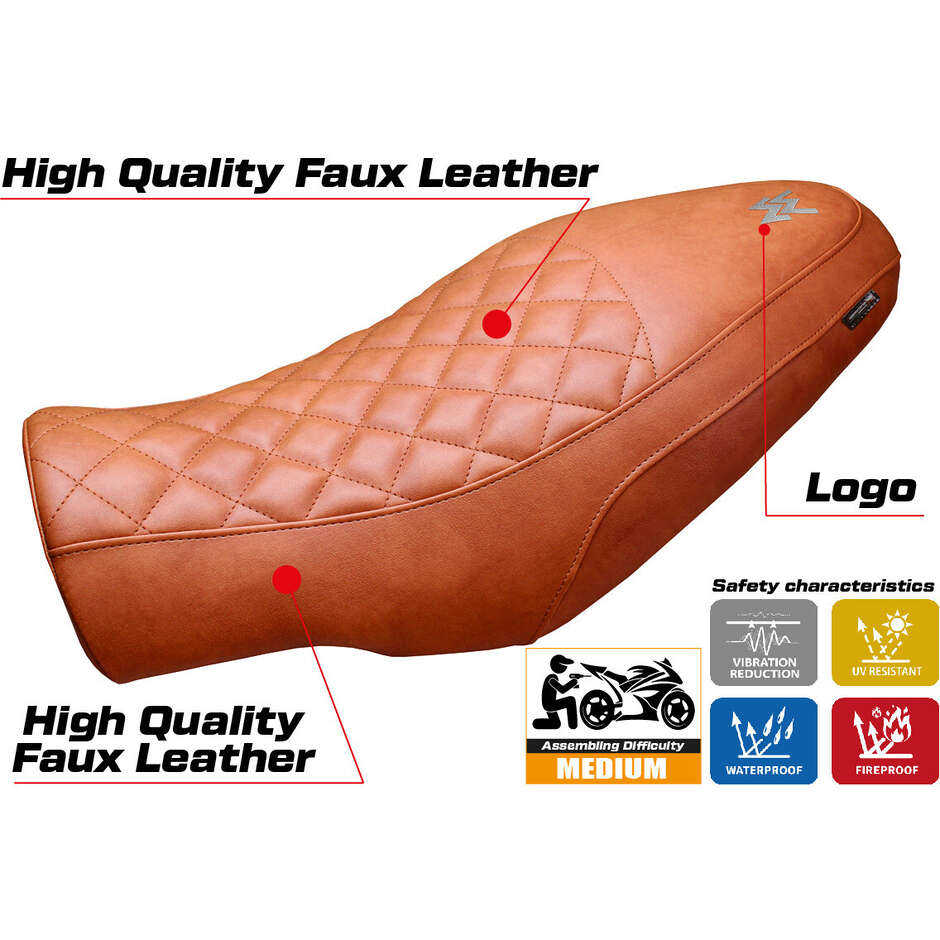 TPZ Italia Seat Cover Specific for Moto Morini Seiemmezzo 2022-2025 Alanya Vintage Model