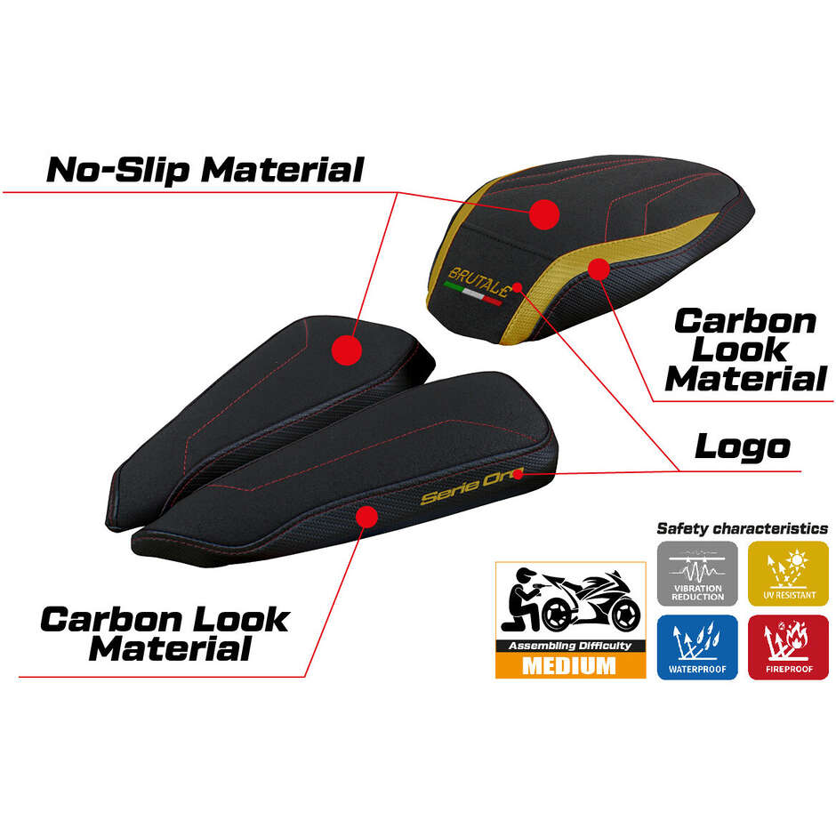 TPZ Italia Seat Cover Specific for MV Agusta Brutale 1000 RR 2020-2025 Model Adai Ultragrip