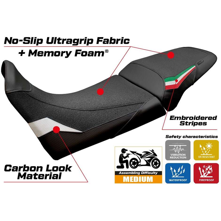 TPZ Italia Seat Cover Specific for MV Agusta Enduro Veloce 2024 - 2025 Model Hajek Ultragrip Comfort System
