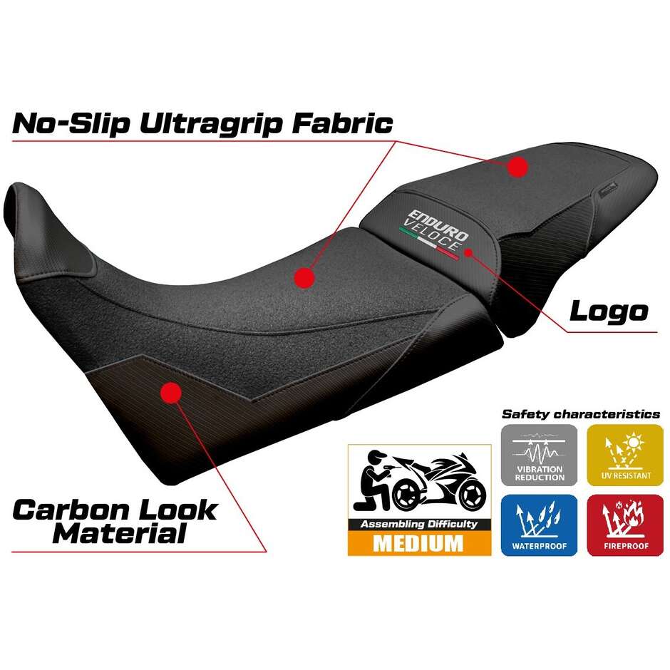 TPZ Italia Seat Cover Specific for MV Agusta Enduro Veloce 2024 - 2025 Model Hajek Ultragrip