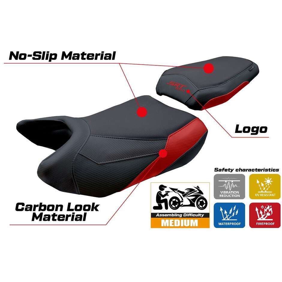 TPZ Italia Seat Cover Specific for QJ Motor SRT 800 X / S / SX 2023-2025 Wuhai Model