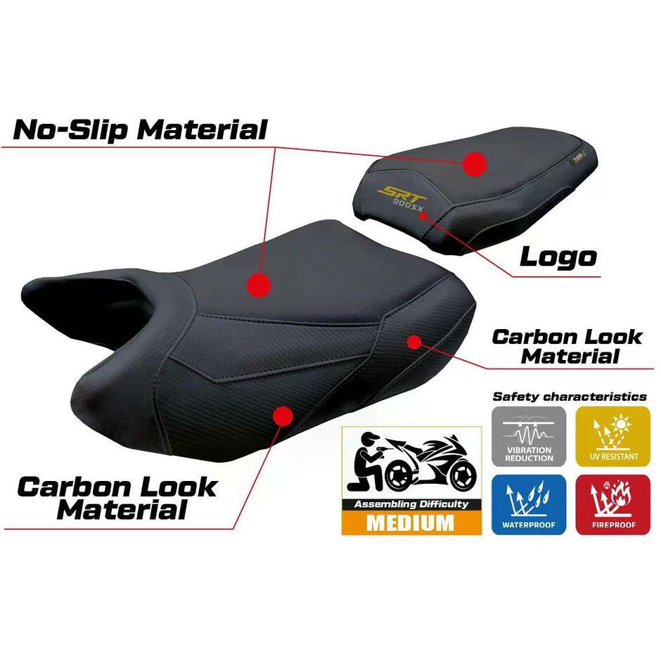 TPZ Italia Seat Cover Specific for QJ Motor SRT 900 SX 2025-2026 Xiamen Model