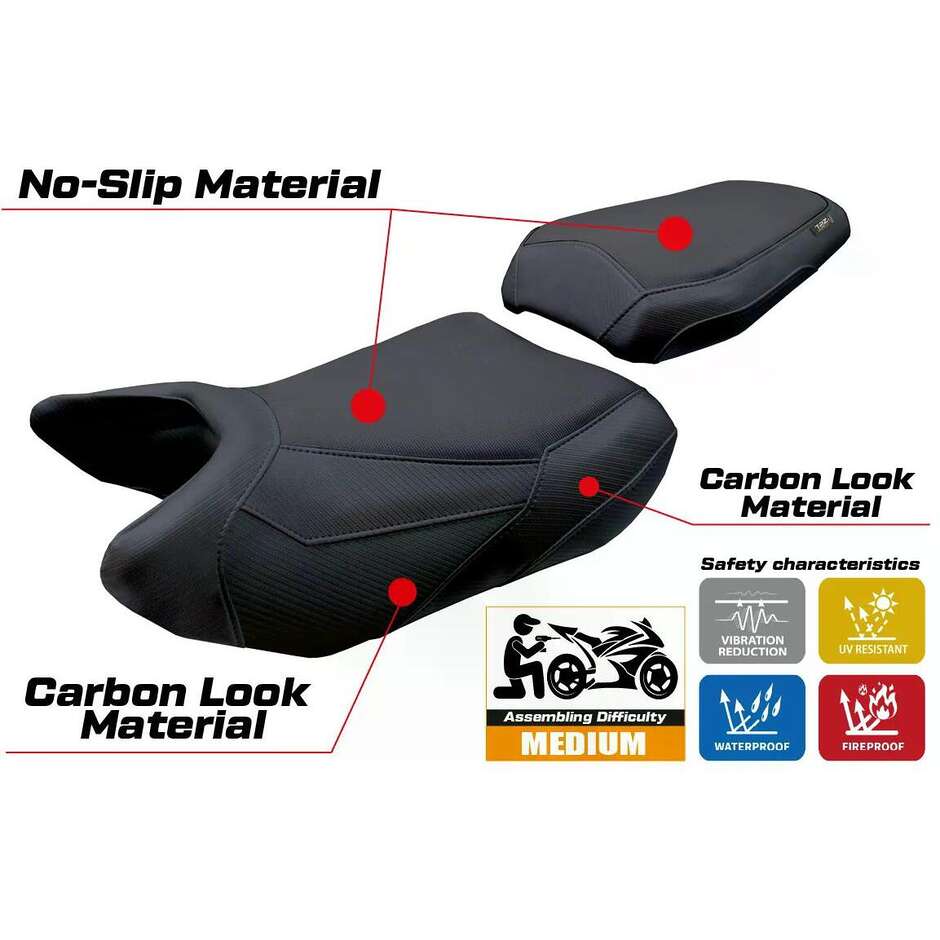 TPZ Italia Seat Cover Specific for QJ Motor SRT 900 SX 2025-2026 Xiamen Model