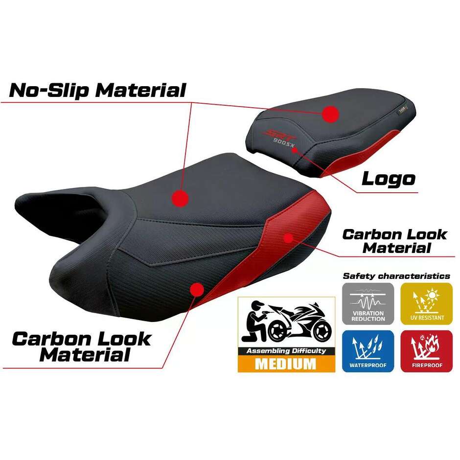 TPZ Italia Seat Cover Specific for QJ Motor SRT 900 SX 2025-2026 Xiamen Model