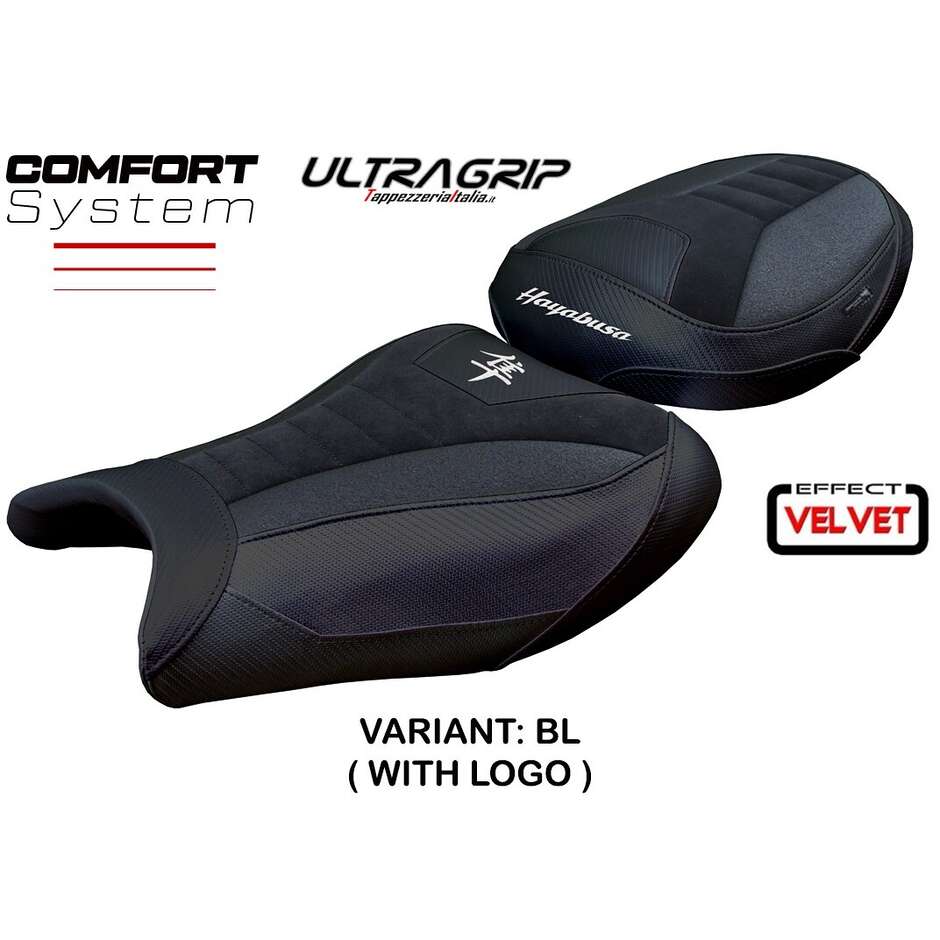 TPZ Italia Seat Cover Specific for Suzuki GSX R 1300 Hayabusa 2008 - 2020 Model Japan Velvet Ultragrip Comfort System