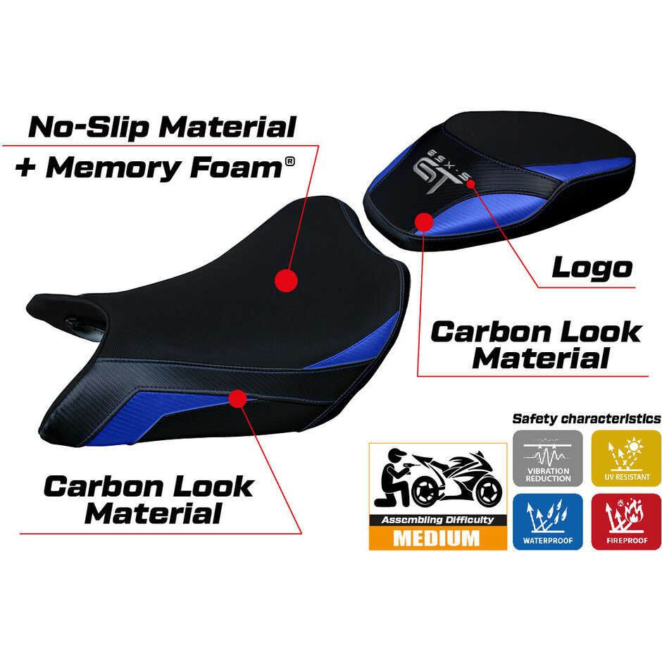 TPZ Italia Seat Cover Specific for Suzuki GSX S 1000 GT 2021-2025 Model Loei Comfort System
