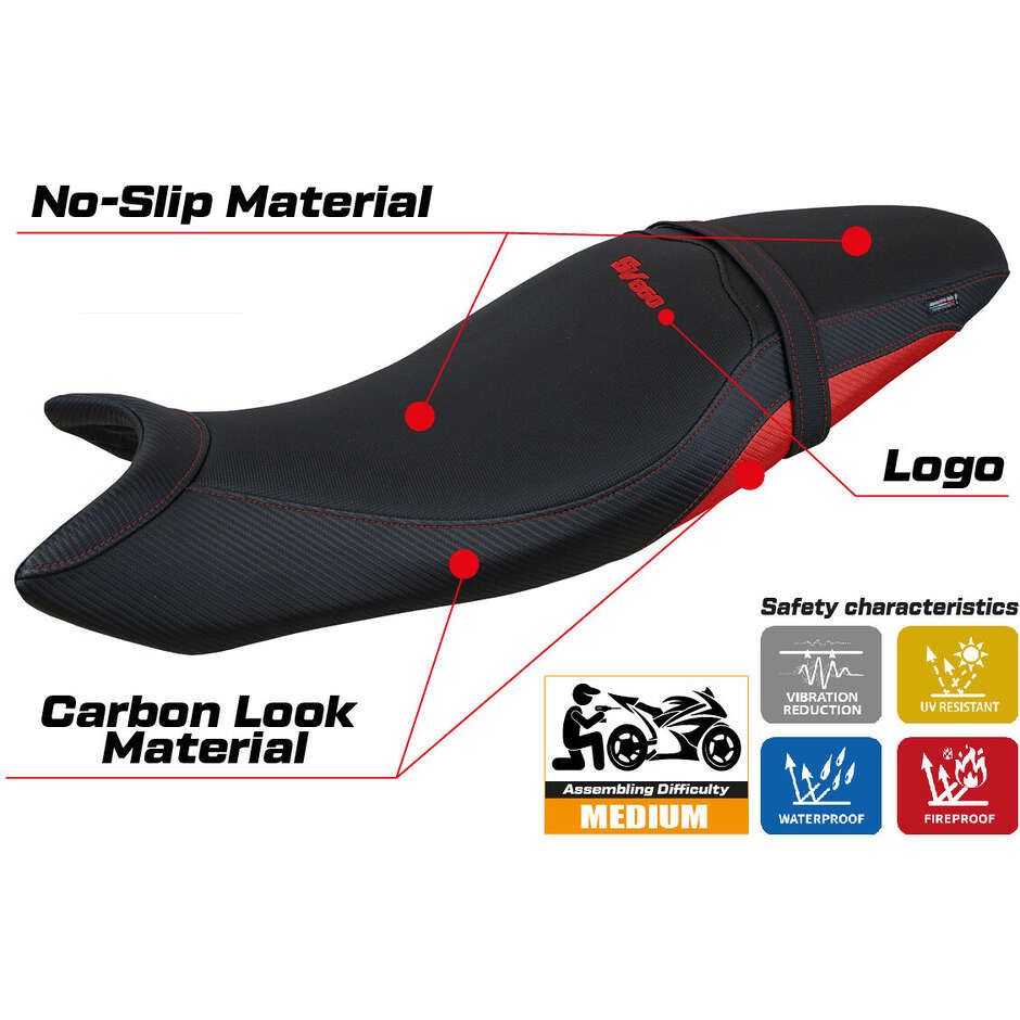 TPZ Italia Seat Cover Specific for Suzuki SV 650 2016-2025 Shibuya Model