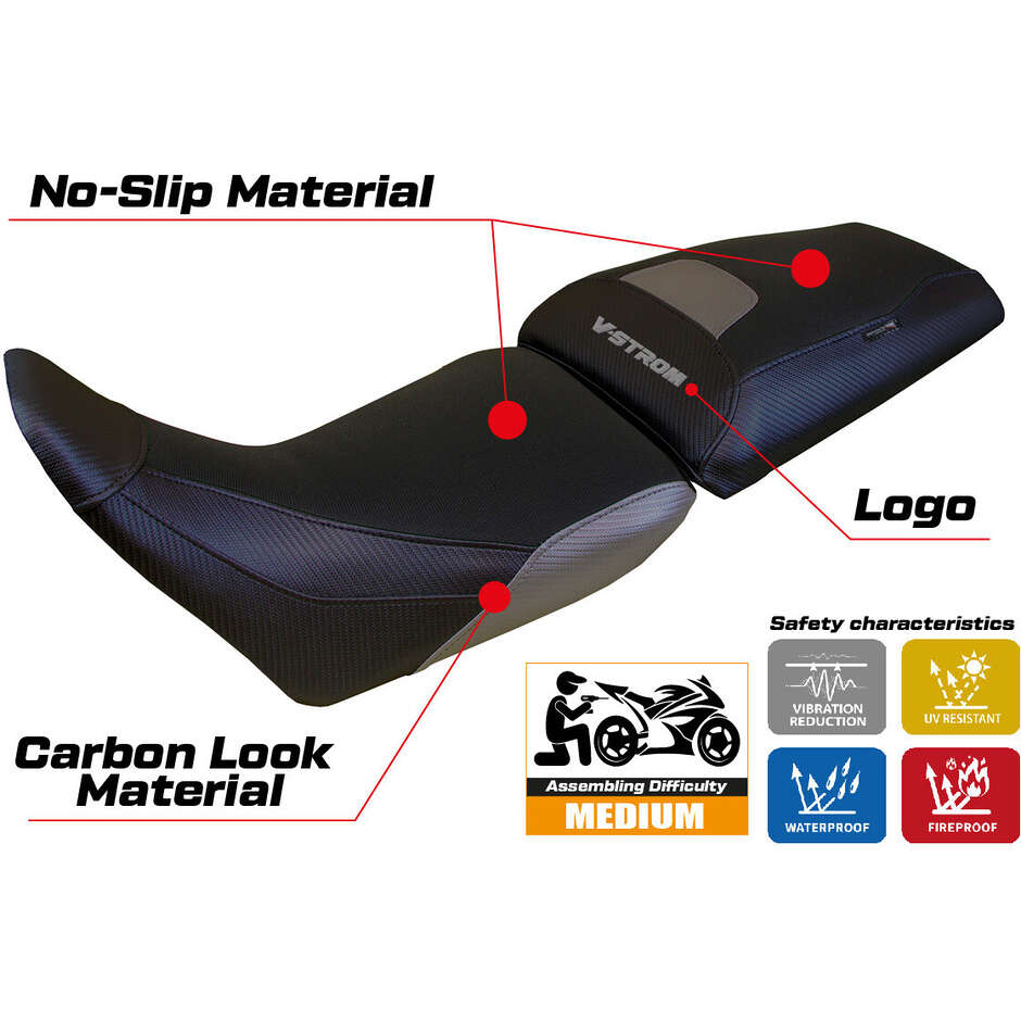 TPZ Italia Seat Cover Specific for Suzuki V-Strom 1050 2020-2025 Model Surat