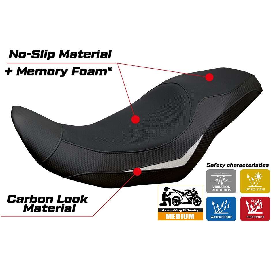 TPZ Italia Seat Cover Specific for Suzuki V-Strom 800 DE - SE 2023 - 2025 Model Menik Comfort System