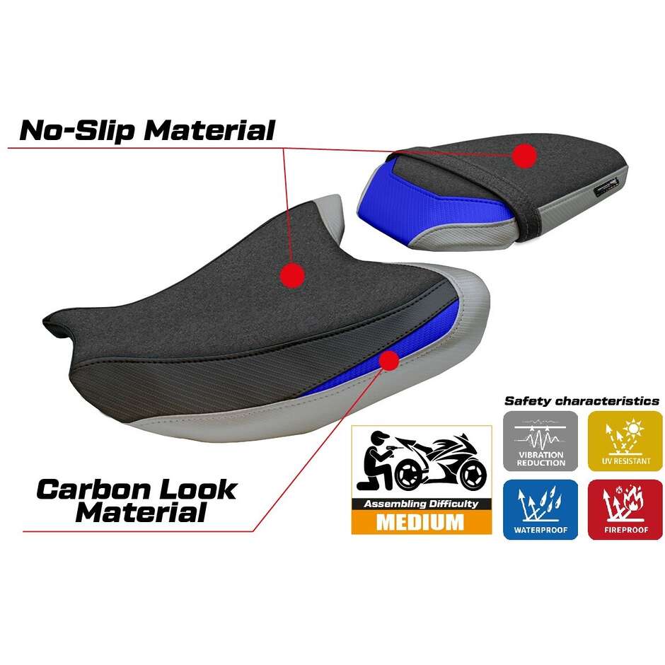 TPZ Italia Seat Cover Specific for the 2025 Yamaha MT-07 Fukaya Ultragrip Model