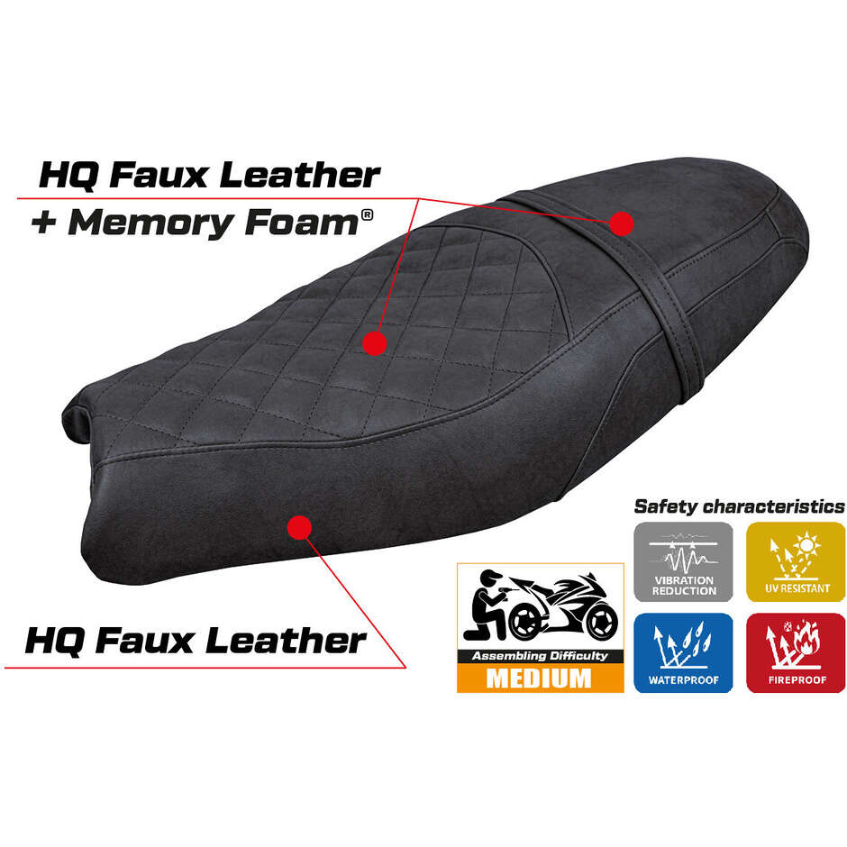 TPZ Italia Seat Cover Specific for the Triumph Speed Twin 2019-2025 Model Wembley Comfort System
