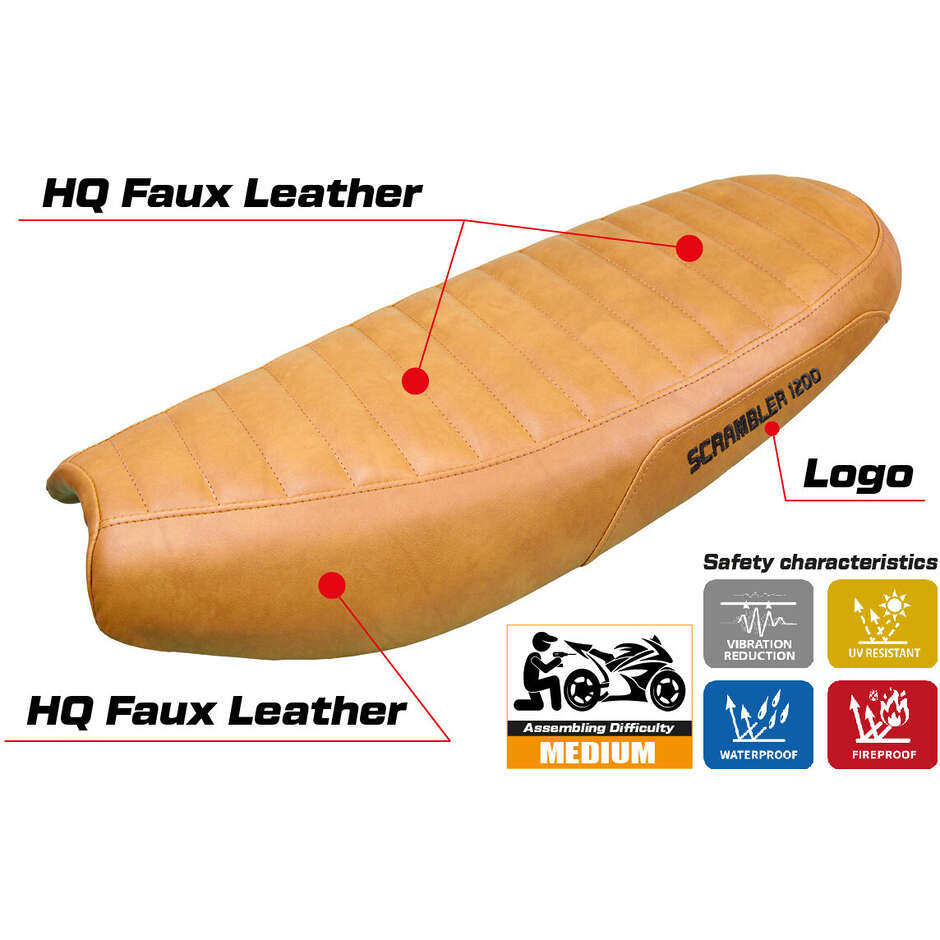 TPZ Italia Seat Cover Specific for Triumph Scrambler 1200 2019-2025 Hull Model