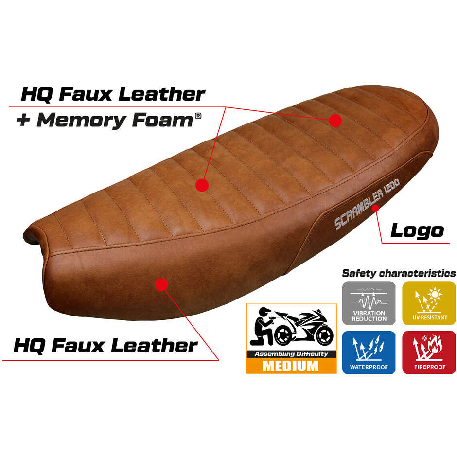 TPZ Italia Seat Cover Specific for Triumph Scrambler 1200 2019-2025 Model Hull Comfort System
